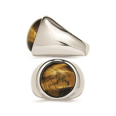 Men's Tigers Eye Ring in Stainless Steel product